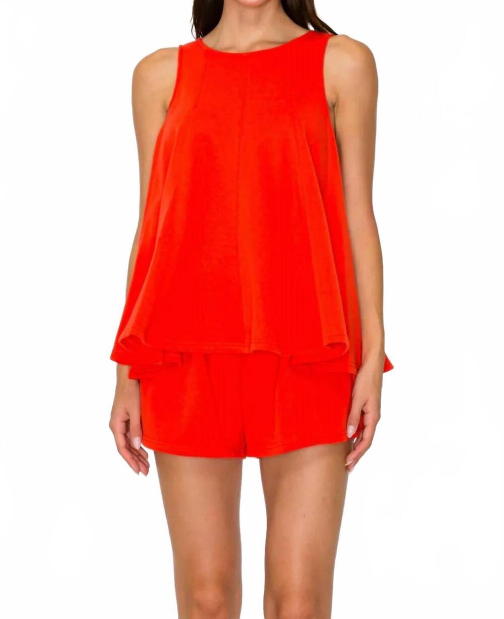 NEW MEET ME IN SANTORINI women's whisper shorts in red